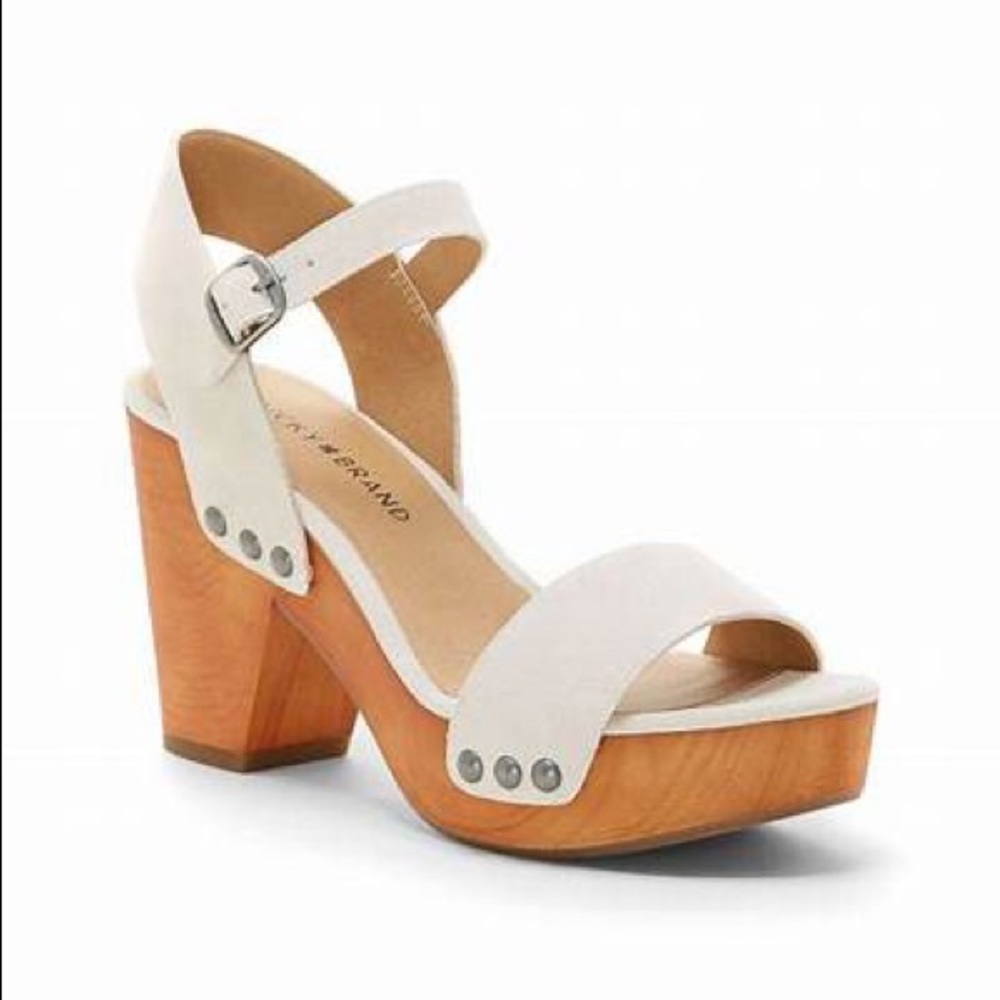 Lucky Brand Trisa Heel 70s chunky platform sandal